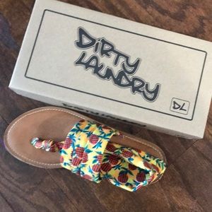 Pineapple Print Wrap Sandals by Dirty Laundry Sz 8